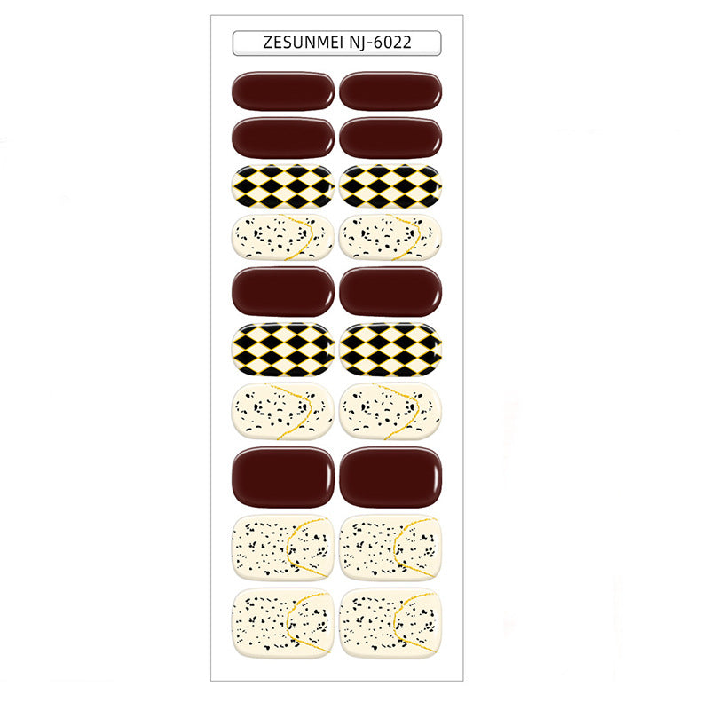 Candy Color UV Semi-Cured Nail Art Stickers