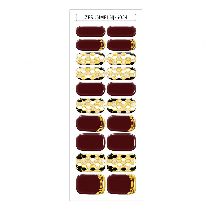 Candy Color UV Semi-Cured Nail Art Stickers