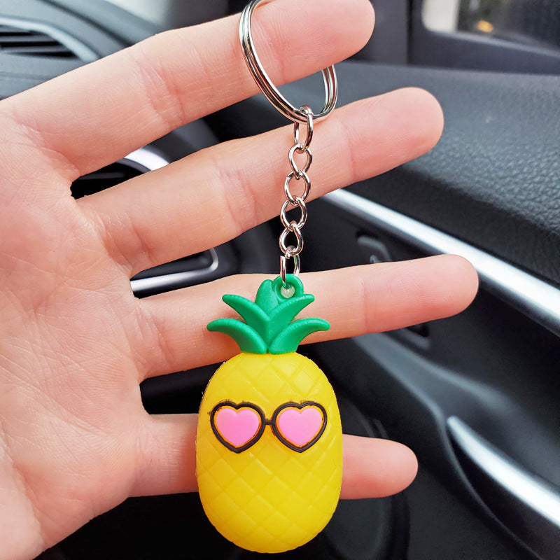 3D Avocado Heart Keychain for Girls' Bags and Purses