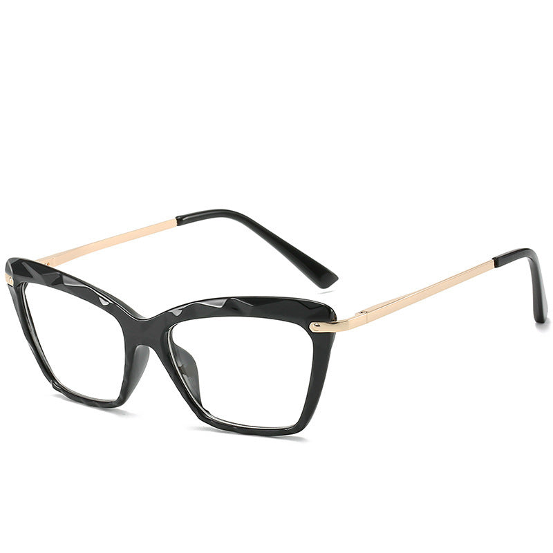Vintage Transparent Crystal Cat Eye Glasses Frame