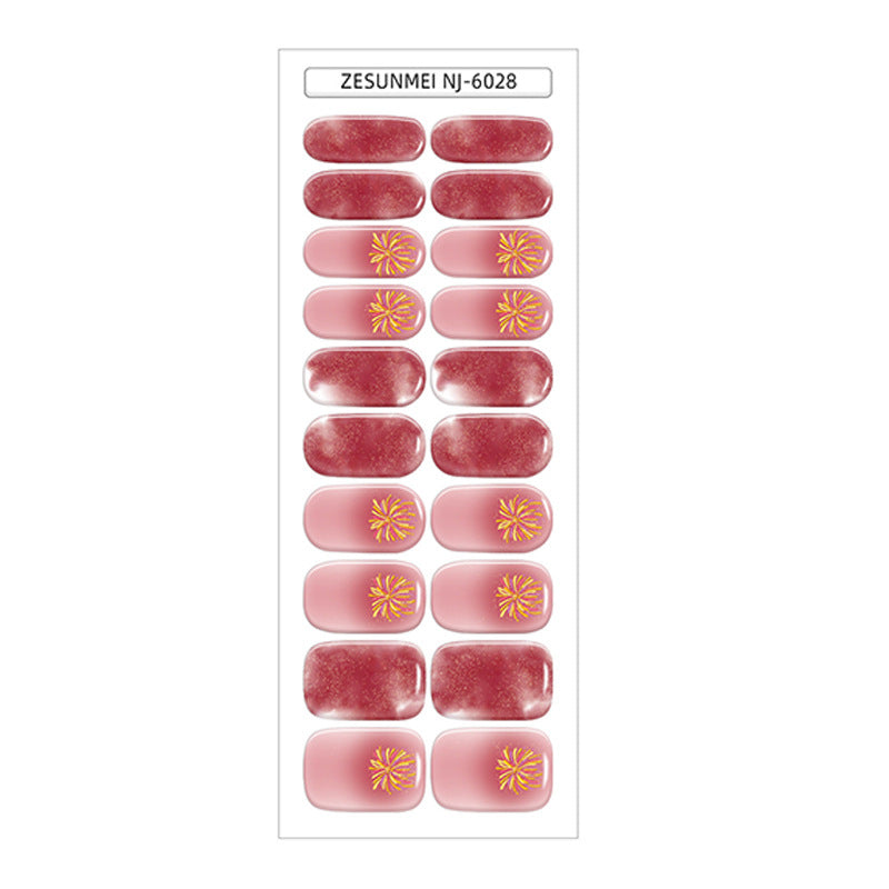 Candy Color UV Semi-Cured Nail Art Stickers