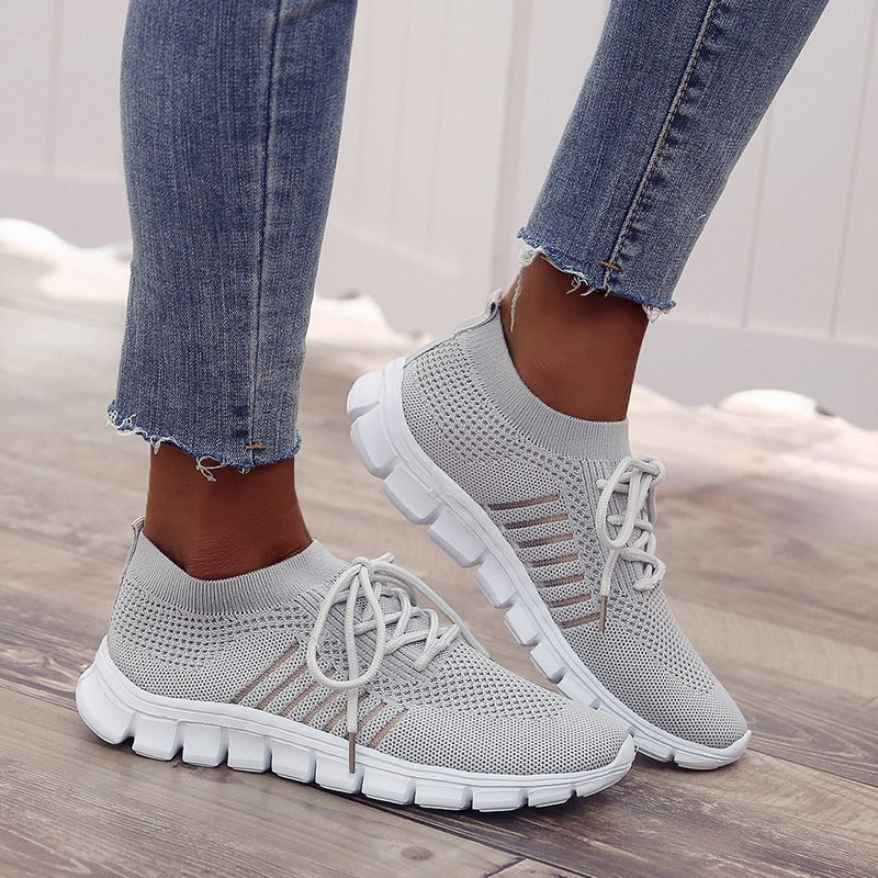 Women's Breathable Fly Woven Casual Sneakers
