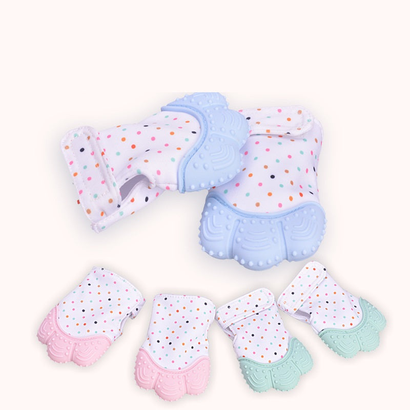 Silicone Teething Gloves with Sound for Babies