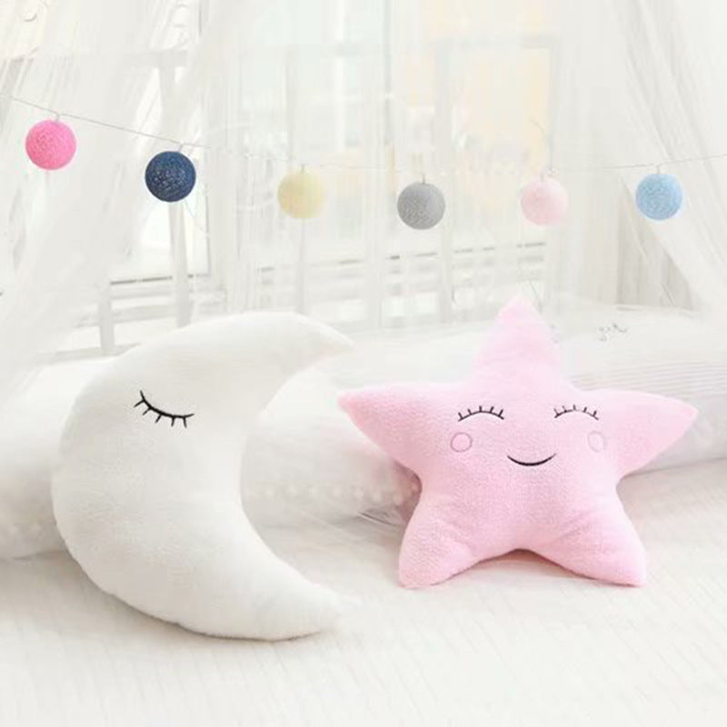 Plush Moon Star Cloud Raindrop Baby Pillow Decor