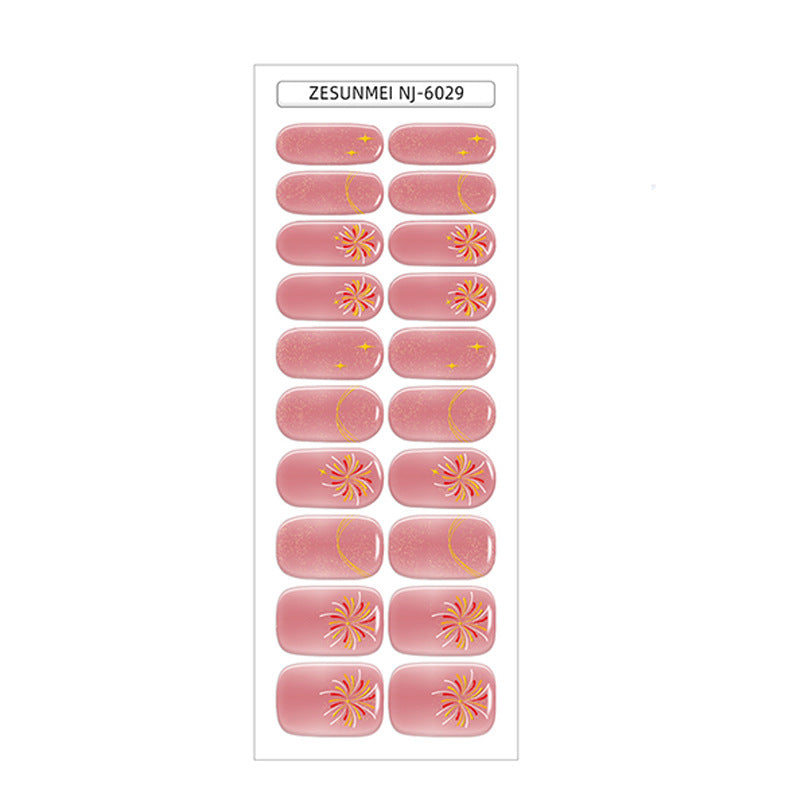 Candy Color UV Semi-Cured Nail Art Stickers