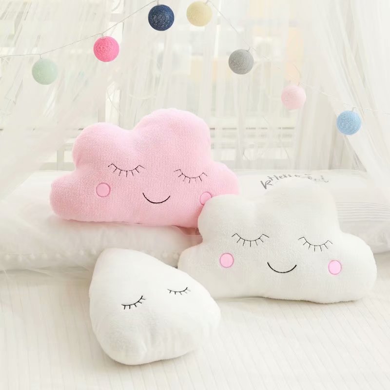 Plush Moon Star Cloud Raindrop Baby Pillow Decor
