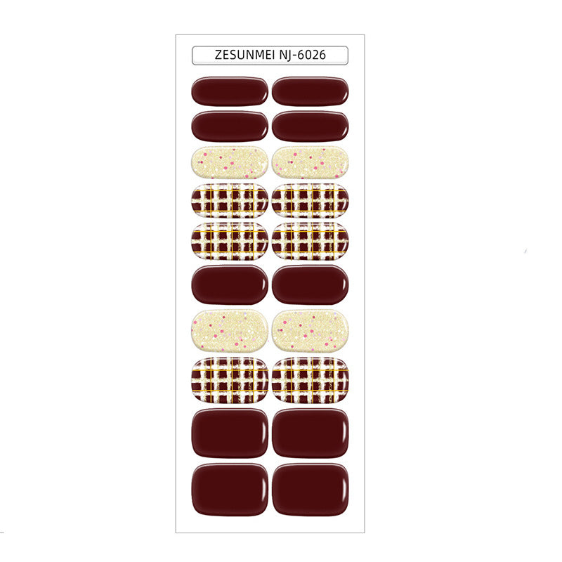 Candy Color UV Semi-Cured Nail Art Stickers