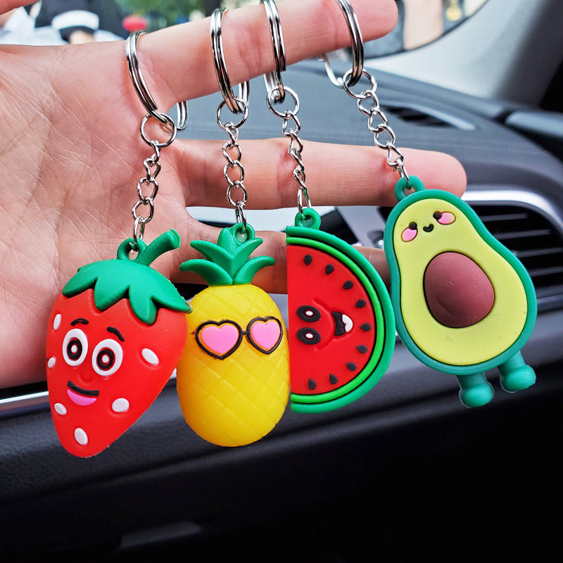 3D Avocado Heart Keychain for Girls' Bags and Purses