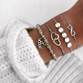 Beaded Chain Bracelet Set for Women