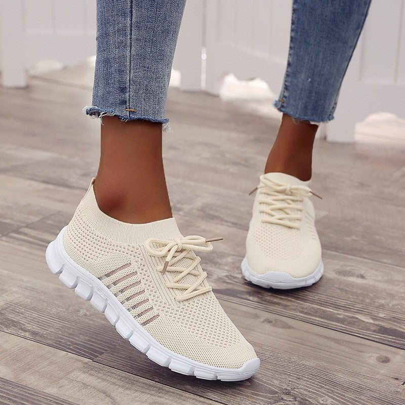 Women's Breathable Fly Woven Casual Sneakers