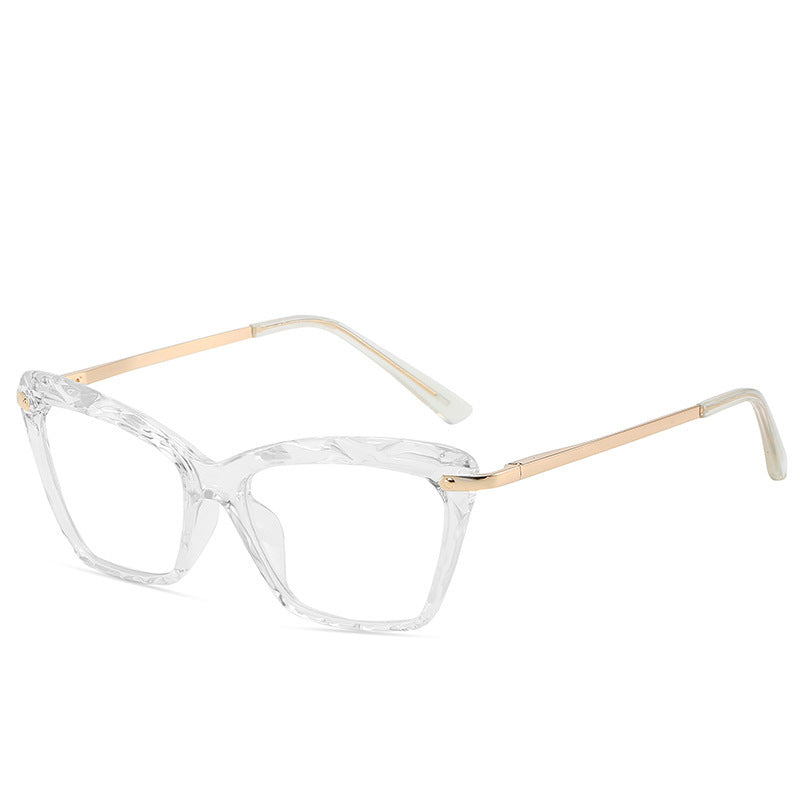 Vintage Transparent Crystal Cat Eye Glasses Frame