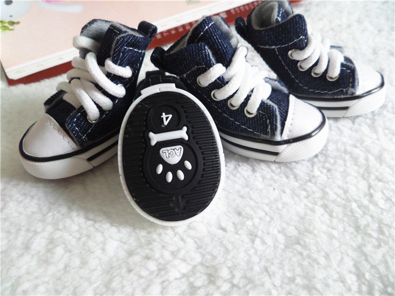 Non-Slip Denim Shoes for Dogs - New Fall/Winter Style