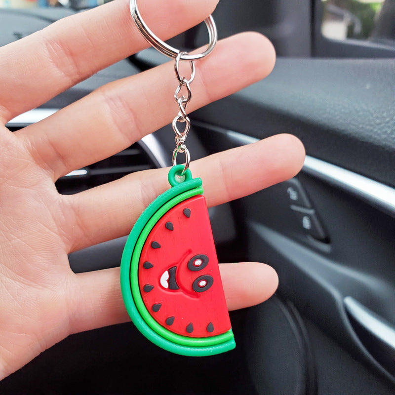 3D Avocado Heart Keychain for Girls' Bags and Purses