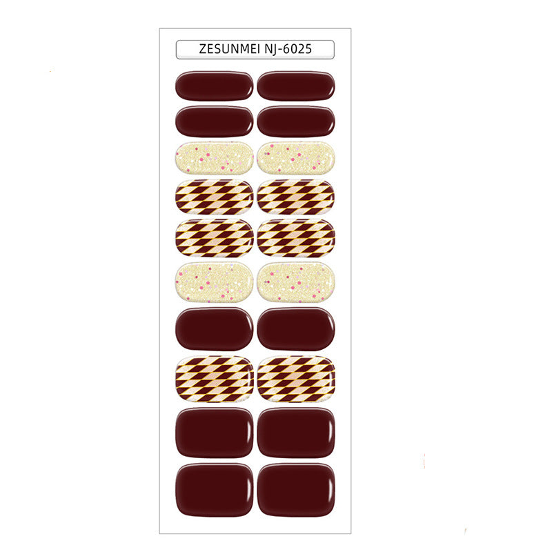 Candy Color UV Semi-Cured Nail Art Stickers
